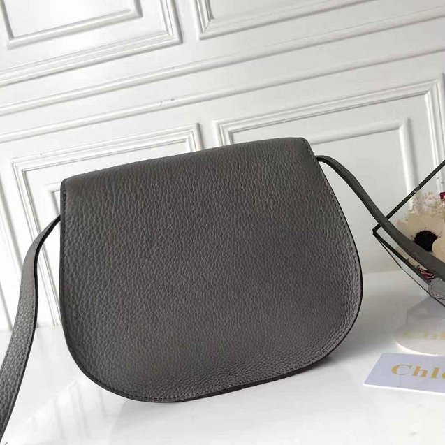 Chloe original calfskin marcie crossbody saddle bag 2000 grey