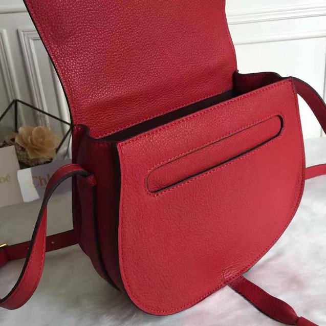 Chloe original calfskin marcie crossbody saddle bag 2000 red