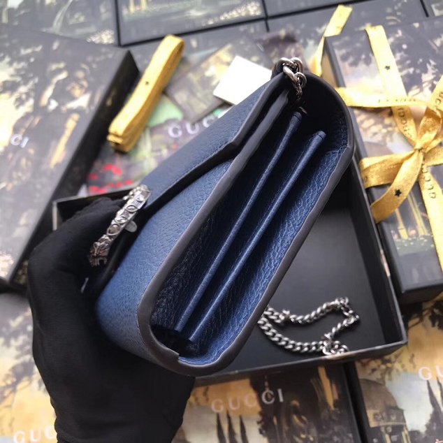 GG original calfskin dionysus mini chain bag 401231 blue