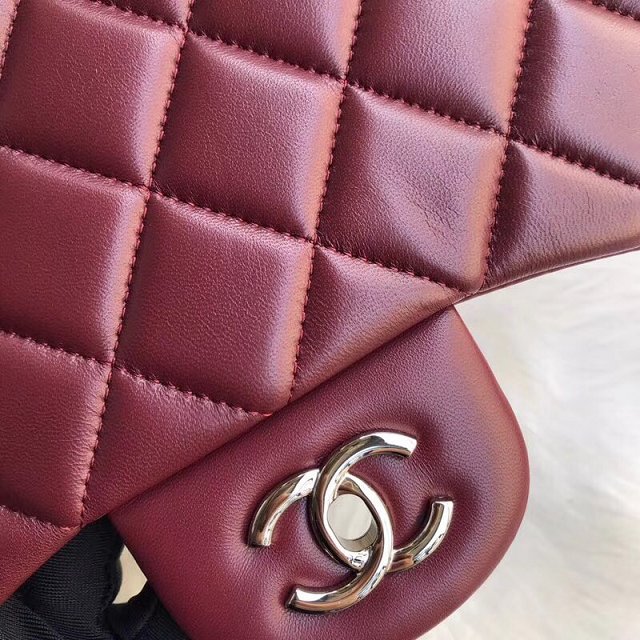 CC original lambskin maxi double flap bag A58601 bordeaux