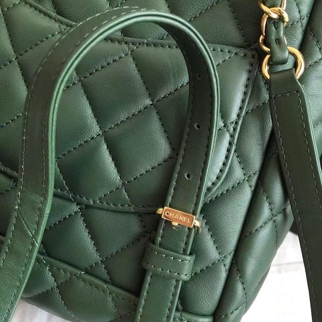 2018 CC original lambskin leather medium backpack A91121 green