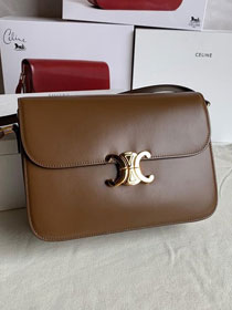 2019 Celine original calfskin large triomphe bag 187353 caramel