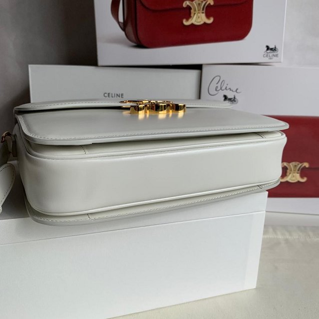 2019 Celine original calfskin large triomphe bag 187353 white