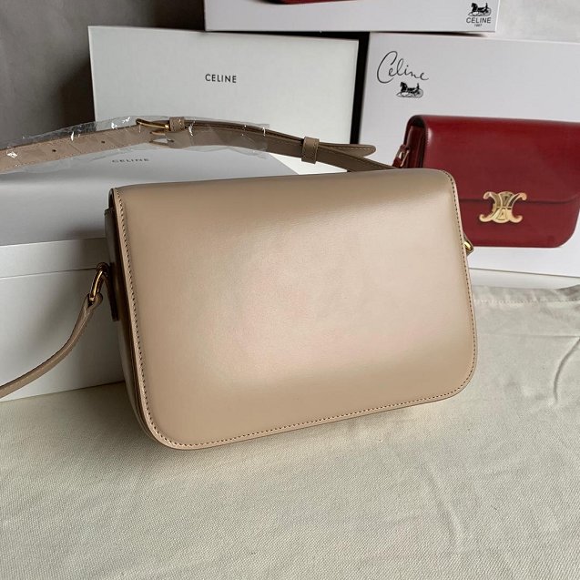 2019 Celine original calfskin medium triomphe bag 187363 apricot