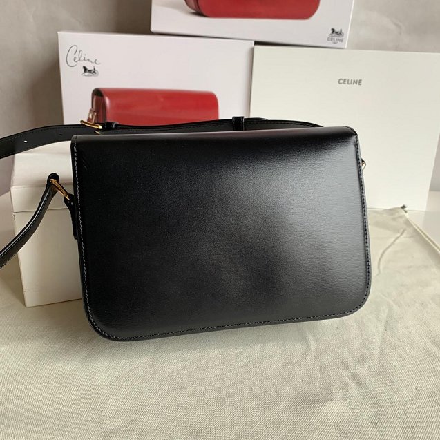 2019 Celine original calfskin medium triomphe bag 187363 black