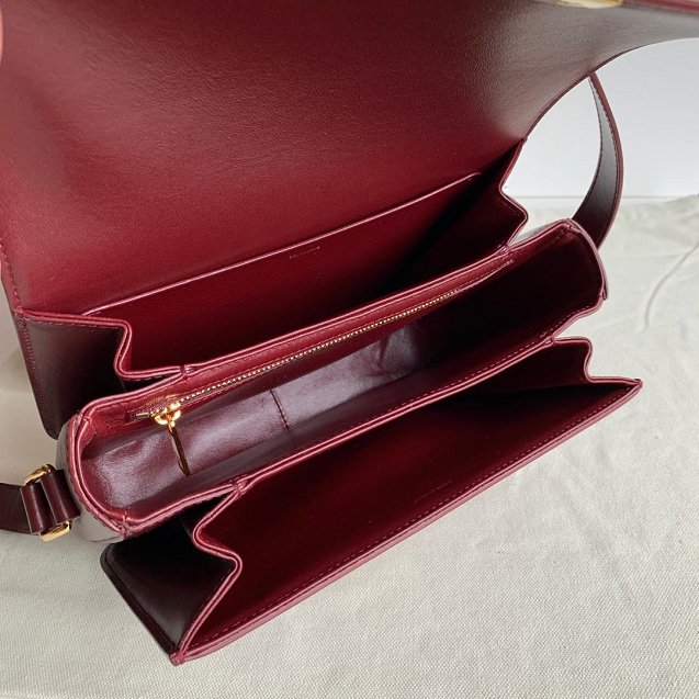 2019 Celine original calfskin medium triomphe bag 187363 bordeaux