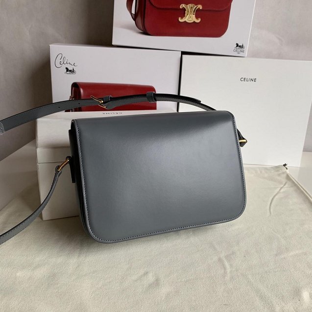 2019 Celine original calfskin medium triomphe bag 187363 grey