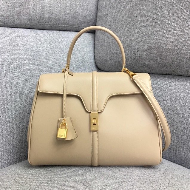 celine original smooth calfskin medium 16 bag 187373 nude