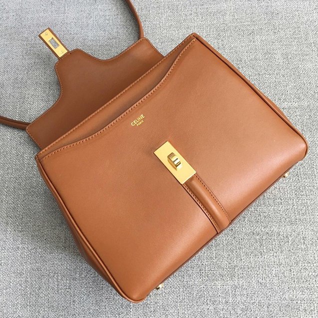 celine original smooth calfskin small 16 bag 188003 camel