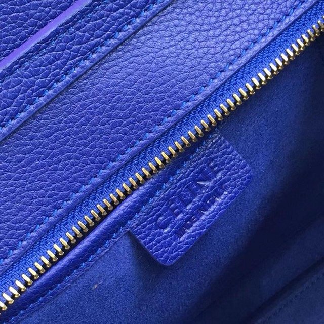 Celine original grained calfskin nano luggage bag 189243 royal blue