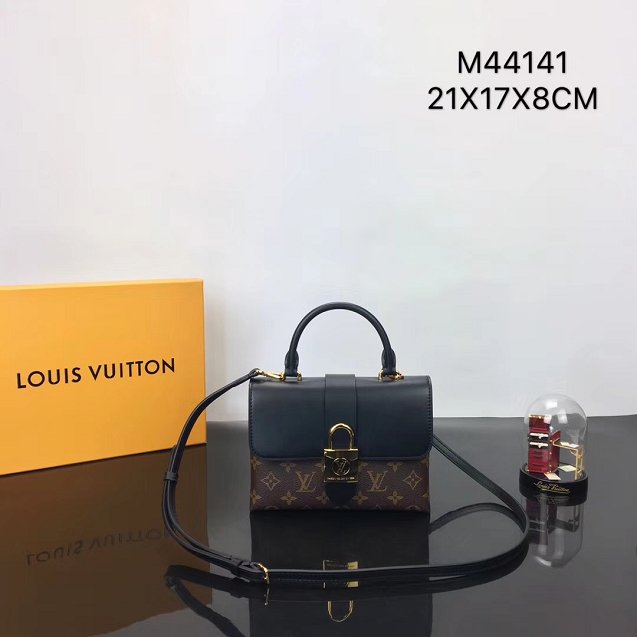 Louis vuitton original calfskin&monogram locky bb M44141 black