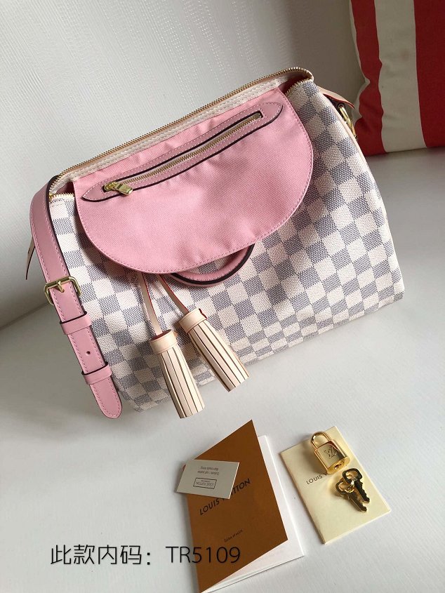 Louis vuitton original damier azur speedy 30 N44367 pink