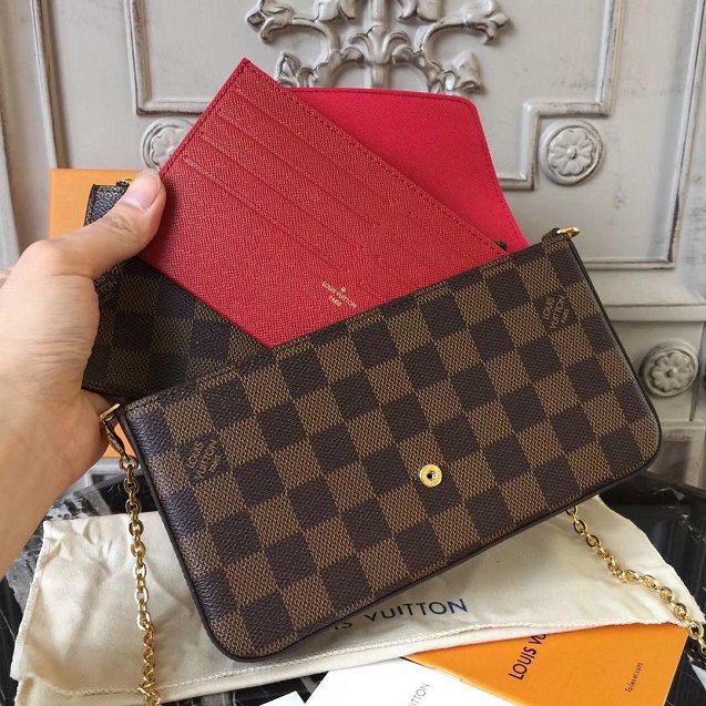 Louis vuitton original damier ebene pochette felicie N63032