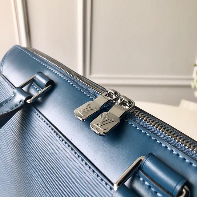 Louis vuitton original epi leather oliver briefcase m51689 blue