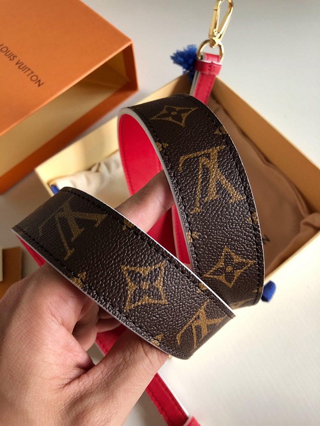 Louis vuitton original monogram long strap LV00003 red