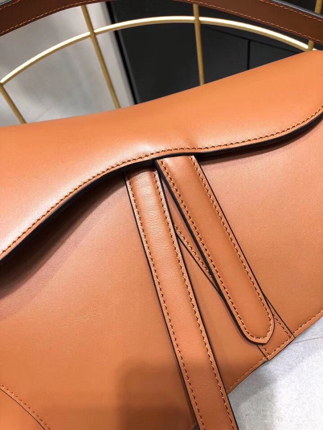 2019 Dior original calfskin saddle bag M0446 caramel