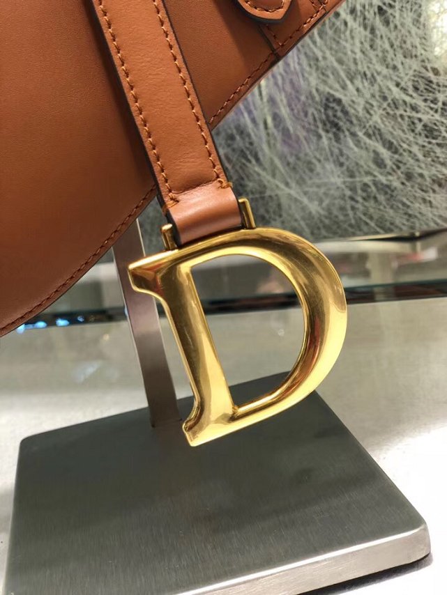 2019 Dior original calfskin saddle bag M0446 caramel