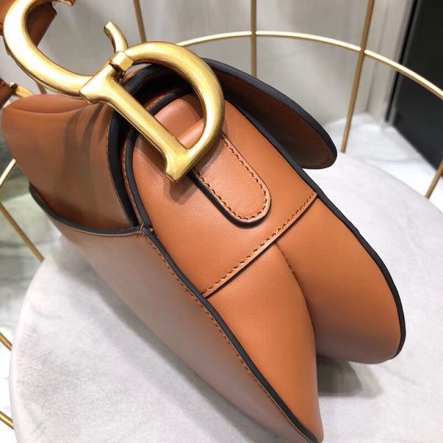 2019 Dior original calfskin saddle bag M0446 caramel