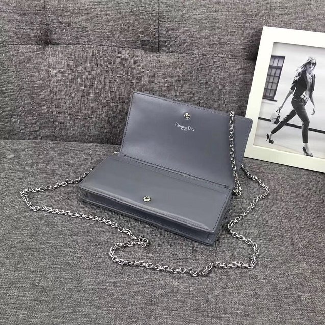 2019 Lady dior original lambskin clutch S0205 grey