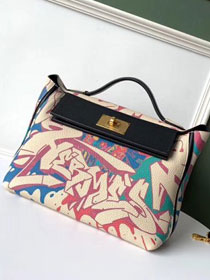  Hermes original handmade printed togo leather kelly 2424 bag H03699 beige