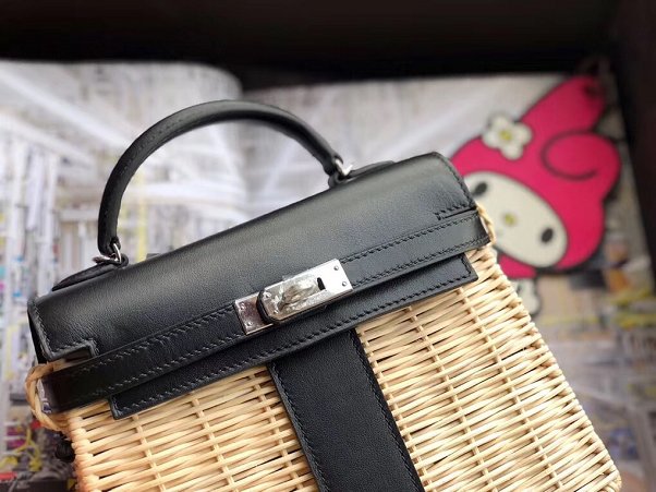 Hermes original picnic mini kelly 20 bag H50002 black