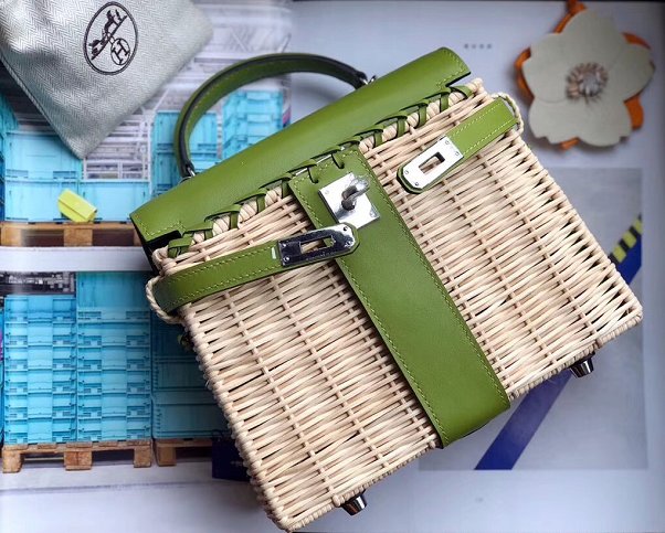 Hermes original picnic mini kelly 20 bag H50002 green