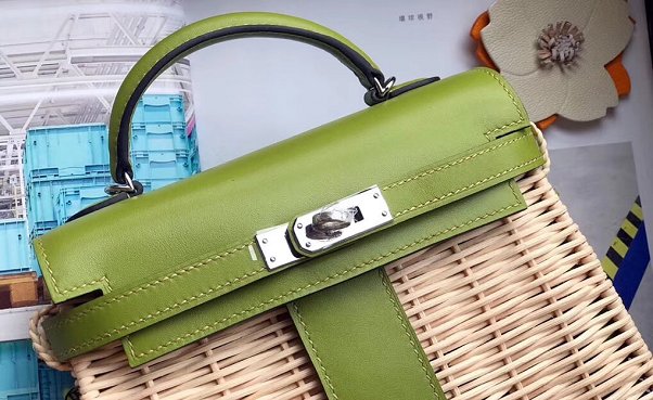 Hermes original picnic mini kelly 20 bag H50002 green