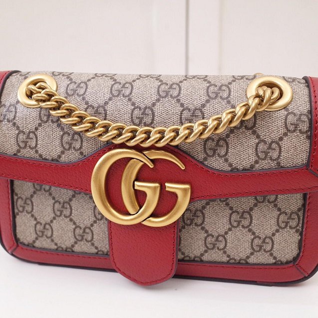 2019 GG original canvas mini marmont bag 446744 red 