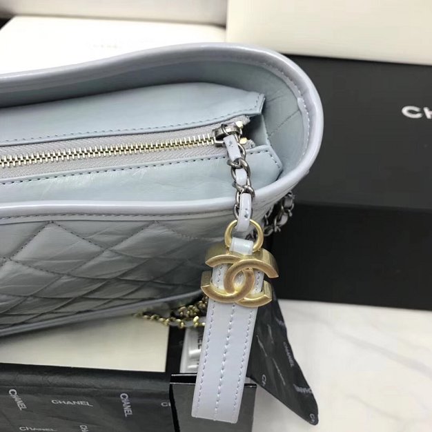 2019 CC original calfskin gabrielle hobo bag A93824 light blue