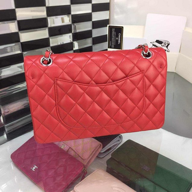 CC original handmade lambskin large flap bag HA58600 red