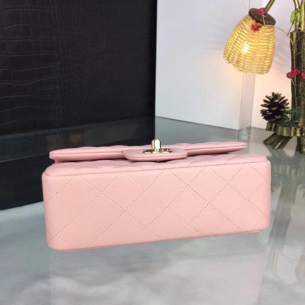 CC original handmade lambskin mini flap bag A69900 pink