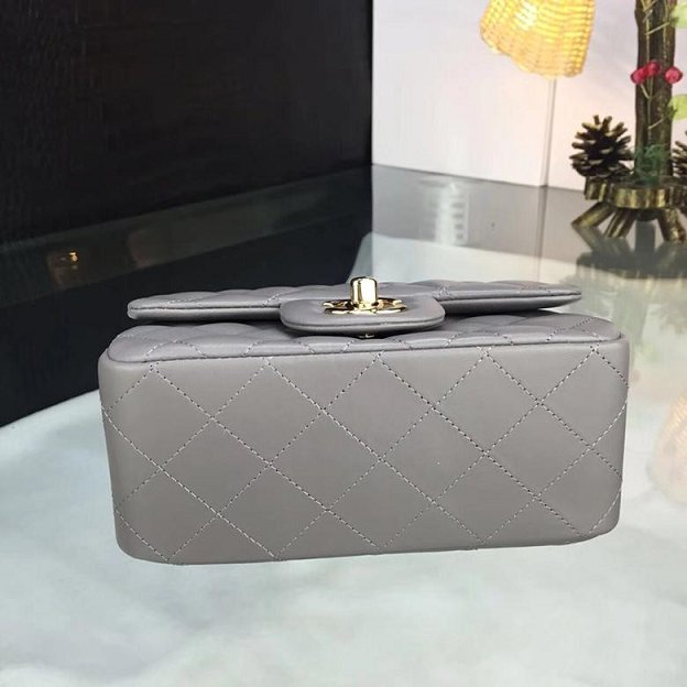 CC original handmade lambskin super mini flap bag HA35200 grey