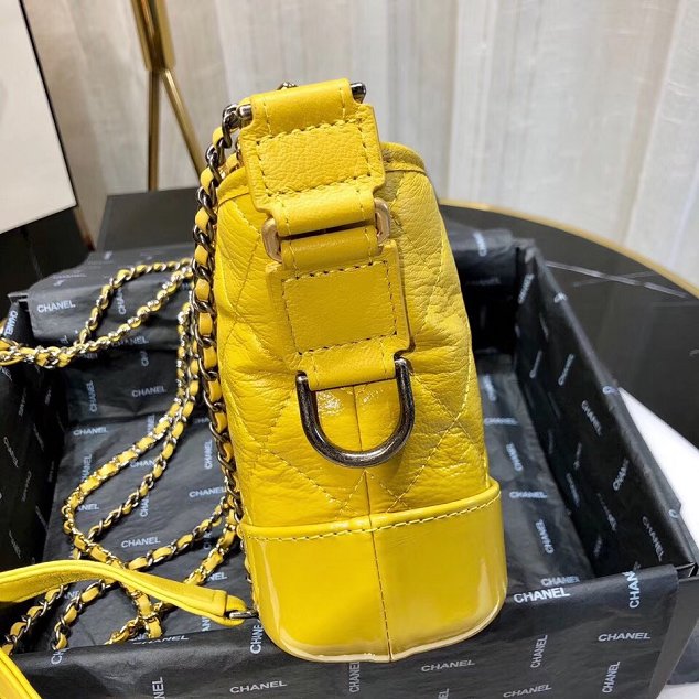 CC original aged calfskin gabrielle small hobo bag A91810 yellow