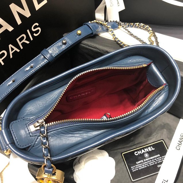 2019 CC original calfskin gabrielle small hobo bag A91810 blue