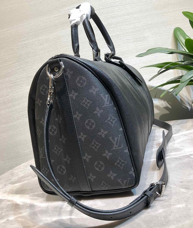 Louis vuitton original taiga leather keepall bandouliere 45 M94416 black 