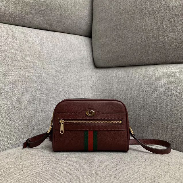 2019 GG original calfskin ophidia mini bag 517350 bordeaux