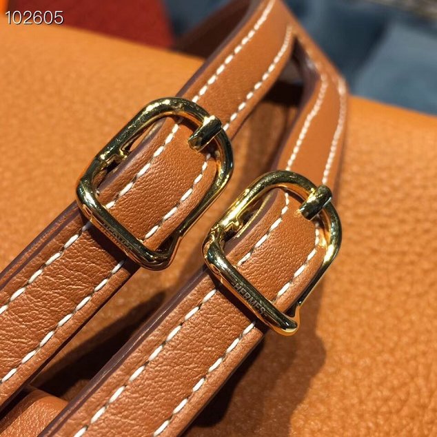 Hermes togo leather small kelly 2424 bag H03698 caramel