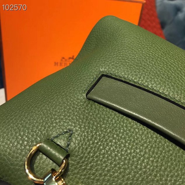 Hermes togo leather small kelly 2424 bag H03698 khaki