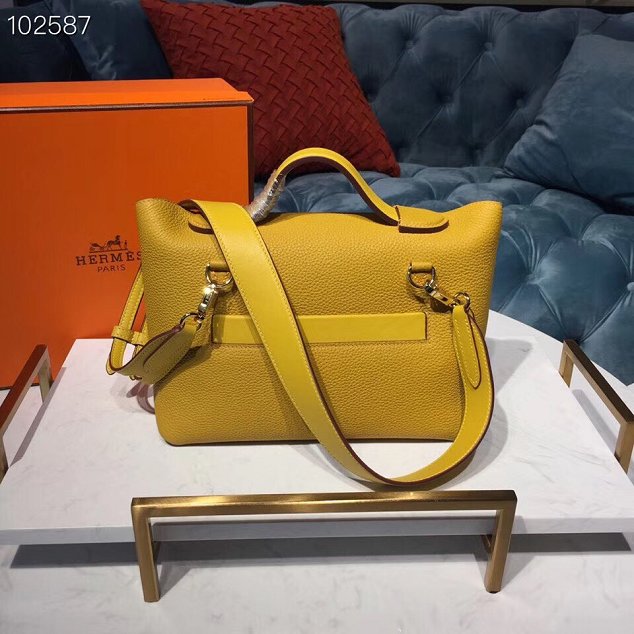 Hermes togo leather small kelly 2424 bag H03698 yellow