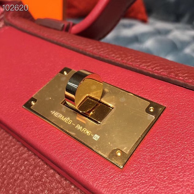 Hermes togo leather kelly 2424 bag H03699 bordeaux