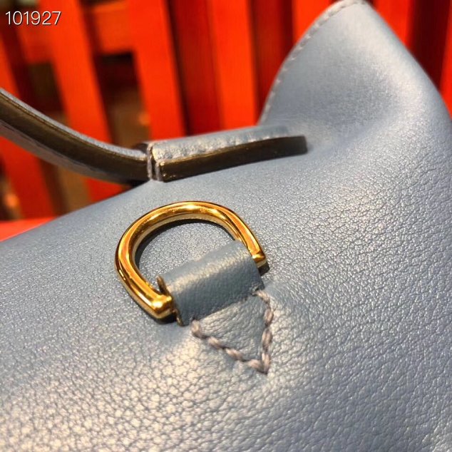 Hermes togo leather kelly 2424 bag H03699 blue