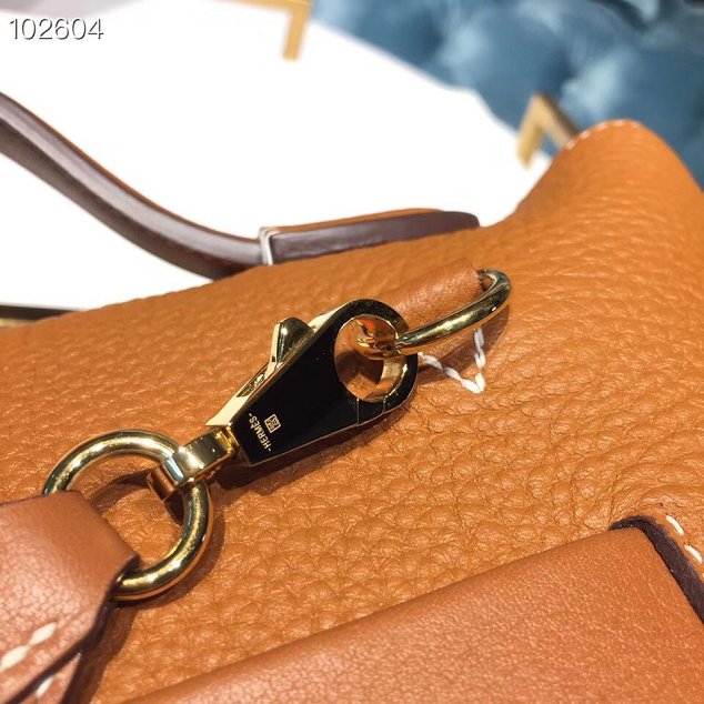 Hermes togo leather kelly 2424 bag H03699 caramel