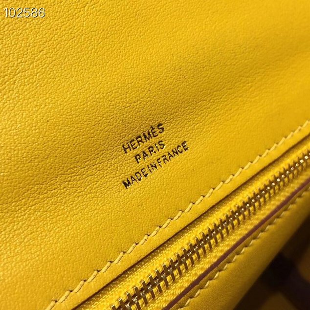 Hermes togo leather kelly 2424 bag H03699 yellow