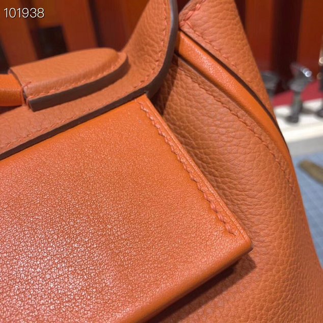 Hermes togo leather small kelly 2424 bag H03698 orange