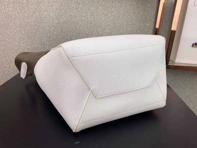 2018 celine original calfskin sangle medium bucket bag 77427 white