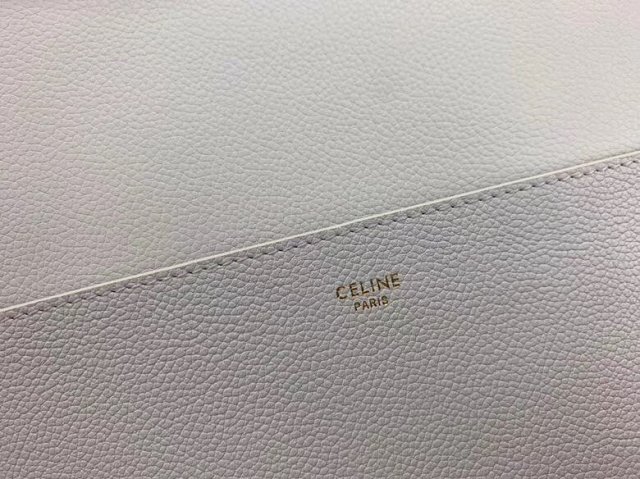 2018 celine original calfskin sangle medium bucket bag 77427 white