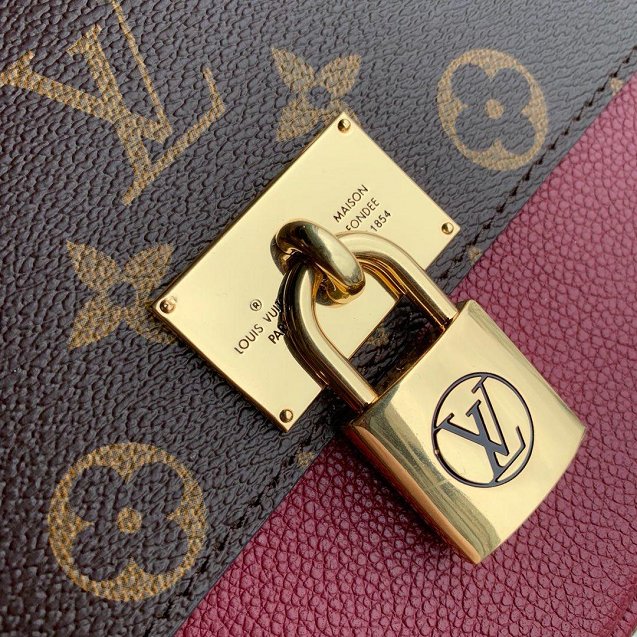 Louis vuitton original monogram marignan messenger bag M43959 burgundy