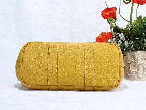 Hermes calfskin large garden party 36 bag G360 yellow