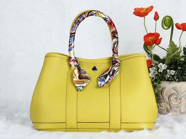 Hermes calfskin large garden party 36 bag G360 lemon yellow