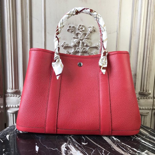 Hermes calfskin large garden party 36 bag G360 red